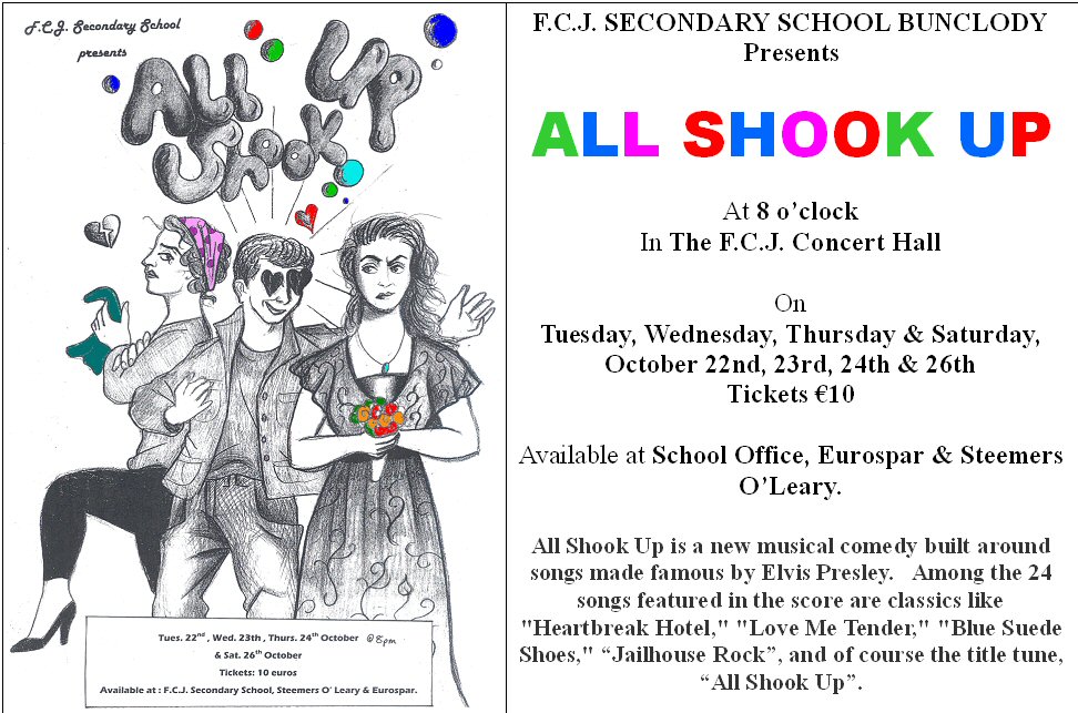 Poster All Shook Up Fcj Secondary School